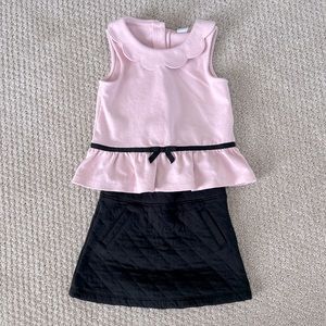 Janie & Jack peplum top and skirt 2T